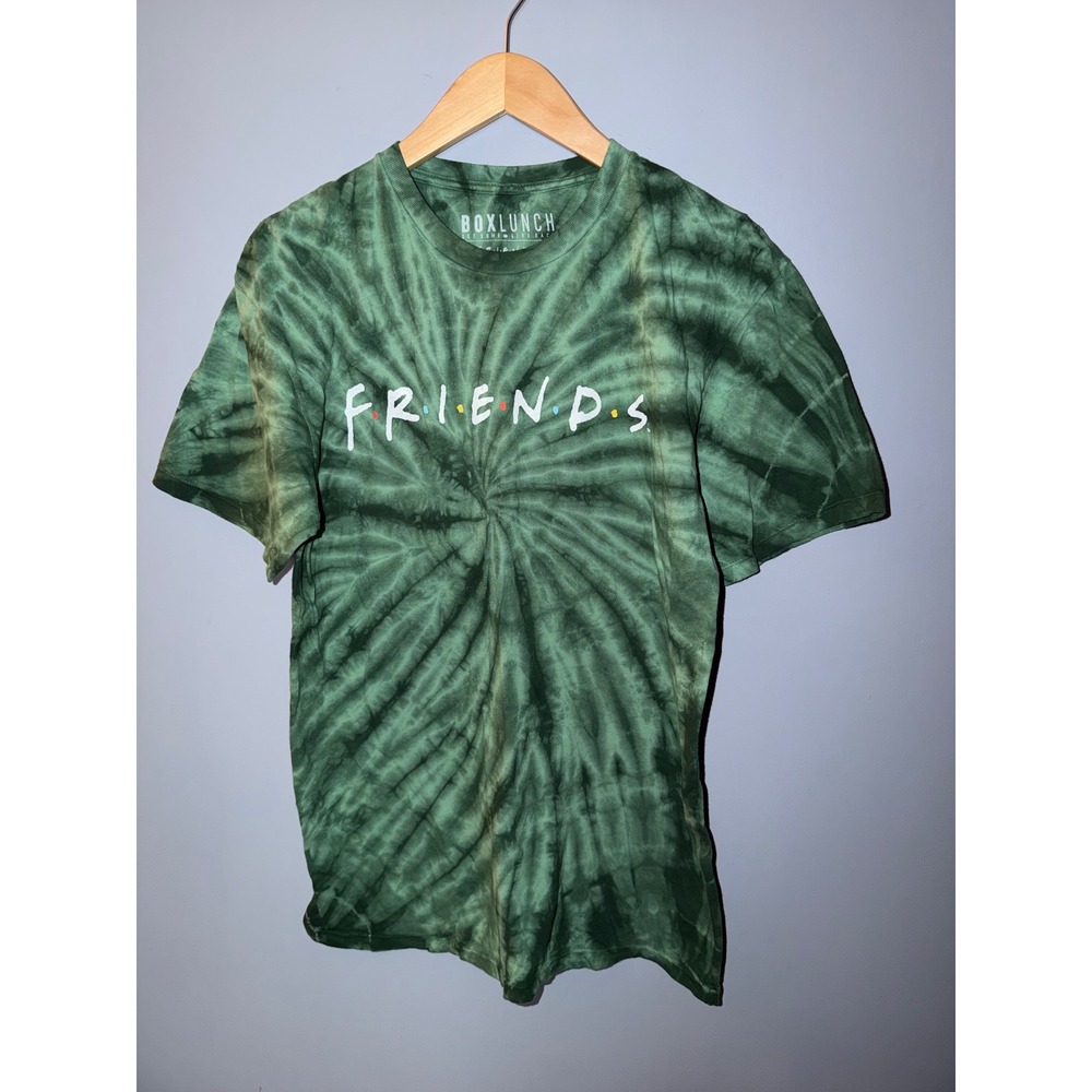 BoxLunch Friends TV Show Green Tie Dye Graphic T-Shirt Mens Medium Cotton Tee